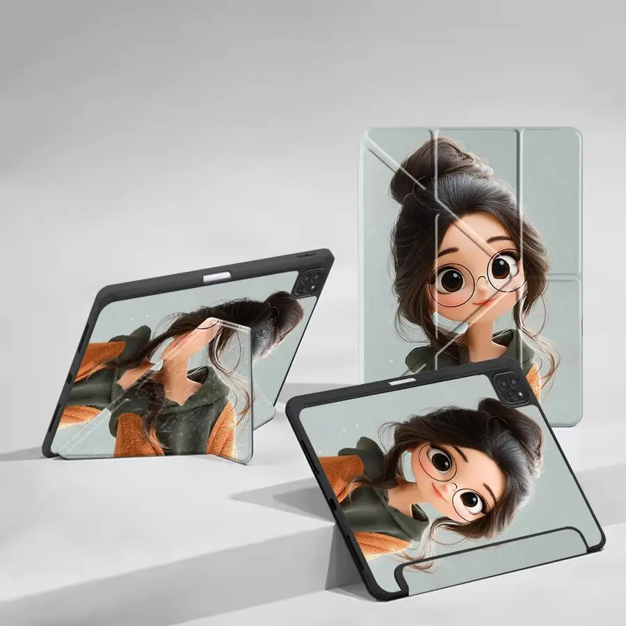 Girl With A Unique And Personality Holder Cover Tablet Case For iPad Pro 11th 10th 9th 8th 7th 12.9inch Pro 2025 Mini 6 7 Air 4