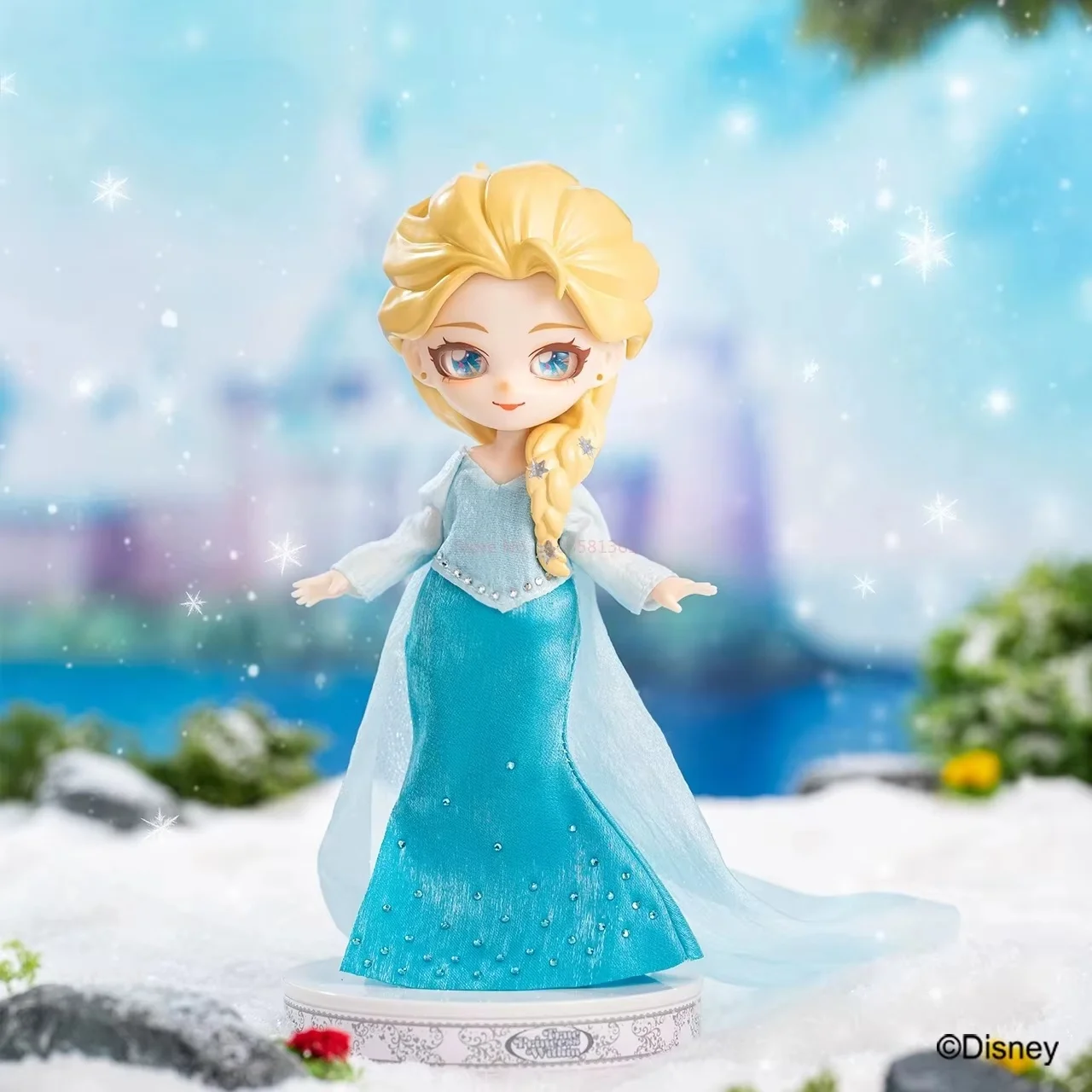 Disney Princess Elsa Belle Snow White  Series Anime Action Figure Movable Joint Bjd Dolls Toys Cartoon Models Girl Birthday Gift