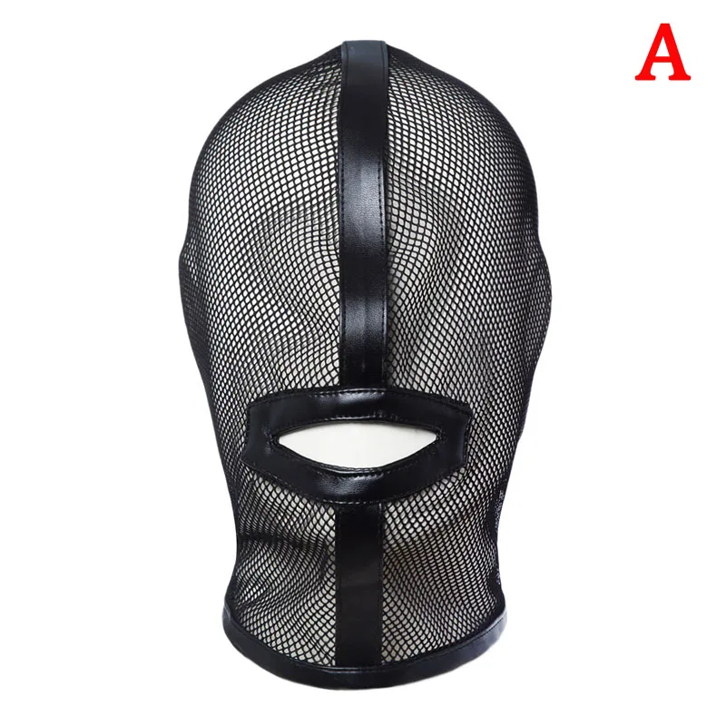 Black Gauze BDSM Mask Headgear Sex Toys For Couples Adults Erotic Game Women Cosplay Bondage Restraint Hood Sexy Shop