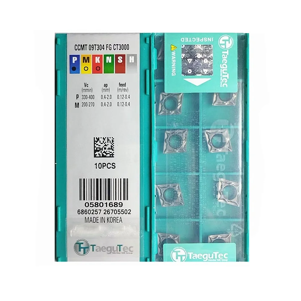 

CCMT09T304 CCMT09T308 FG CT3000 Металлокерамическая вставка Инструмент для внутренней токарной обработки Высококачественные токарные инструменты с ЧПУ для обработки стали