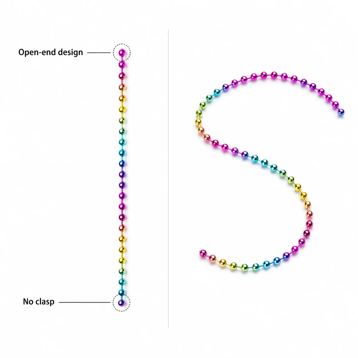 Rainbow Iridescent Metal Ball - Phone Accessories Beads ulasan dan harga
