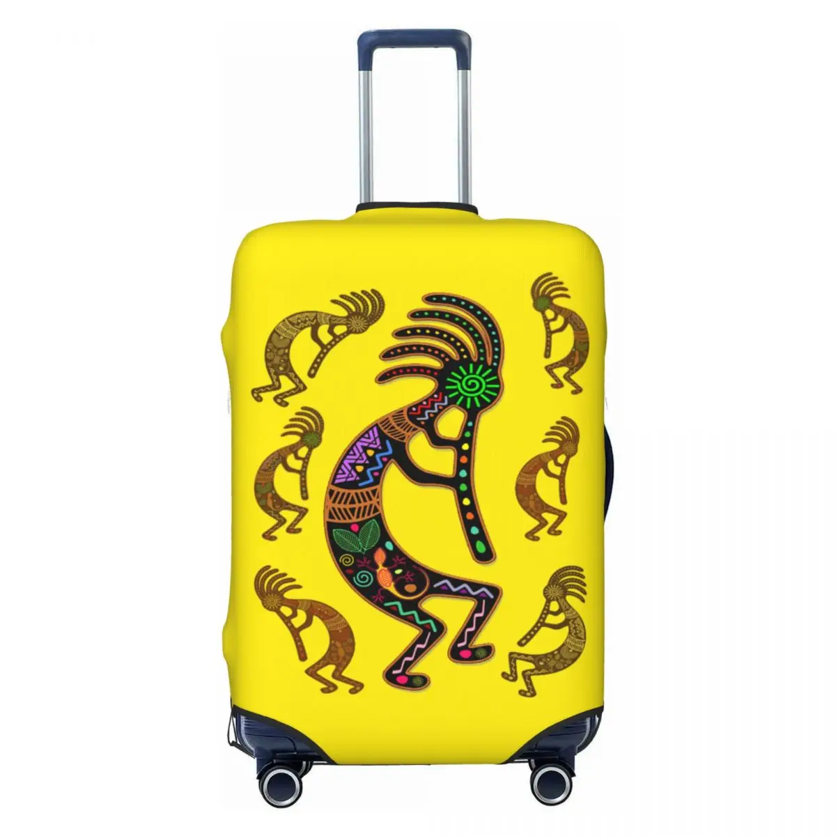 

Изготовленный на заказ чехол для чемодана Kokopelli в африканском племени, моющиеся дорожные чехлы для багажа 18-32 дюймов
