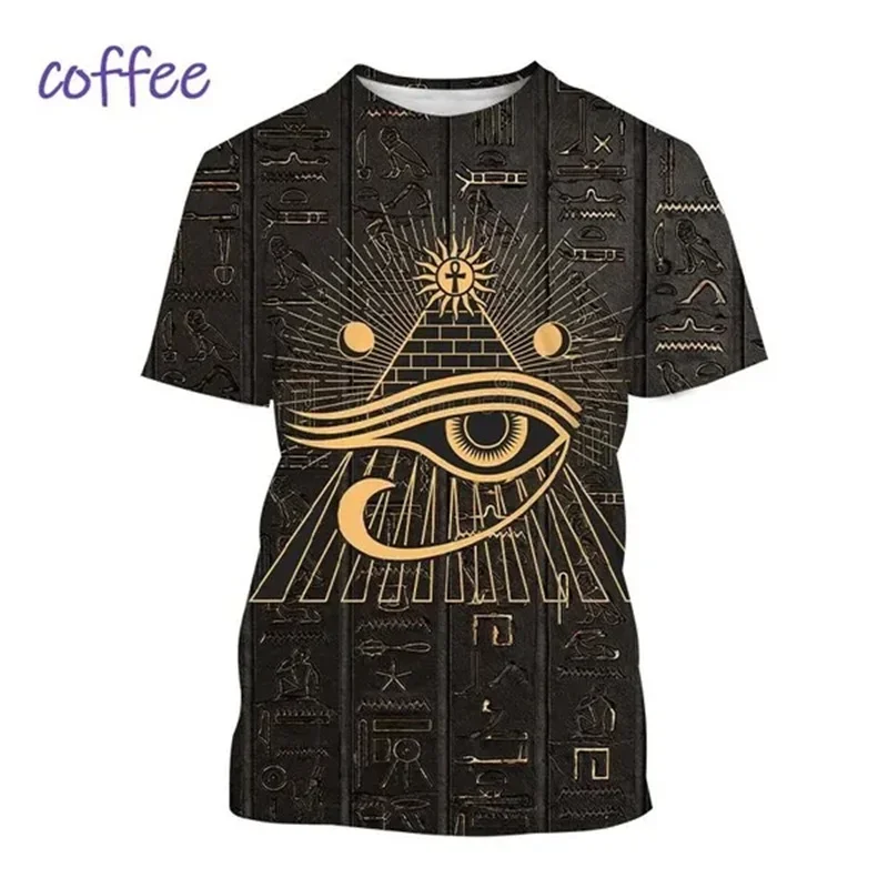 Summer New Pharaoh 3D Print T-Shirt Personality Ancient Horus Egyptian God Eye Egyptian Pharaoh Fashion Unisex Streetwear TShirt