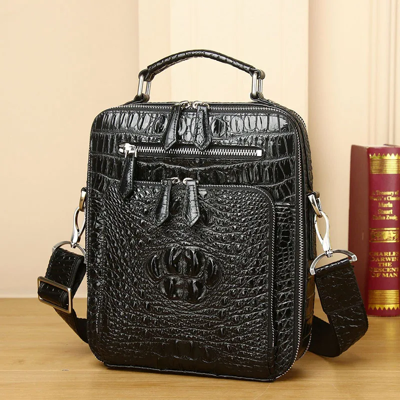 

Luxury Men's New Alligator Single Shoulder Bag Diagonal Bag leather Men's Bag luxury Handbag Versatile Business Bag Trend