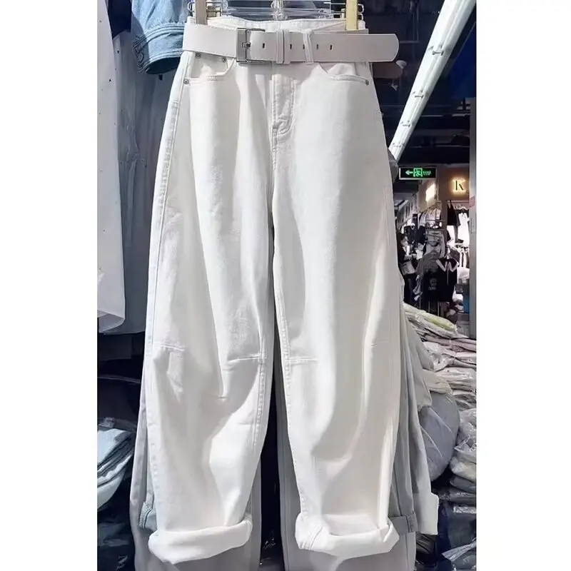 Jeans Women's Spring and Autumn Summer 2025 New Loose Wide Leg Pants Look Thin Narrow Banana Pants