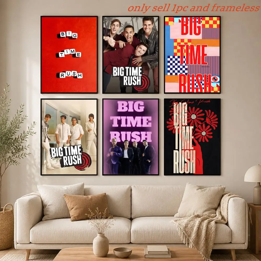 Band B-Big Time Rush Poster Mural HD Wall Decals For Bedroom Living Room Home Self-Adhesive Decor Gift