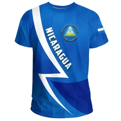 Nicaragua Flag Map 3D Printed T Shirt For Men Clothes Fashion Male T-Shirt National Emblem Tshirt Independence Day Tee Women Top