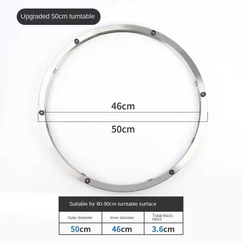 35-40-100-120cm Lazy Susan Serving Ring Rotating Plate Steel Ball Bearing Round Swivel Turntable Table Swivel Plate