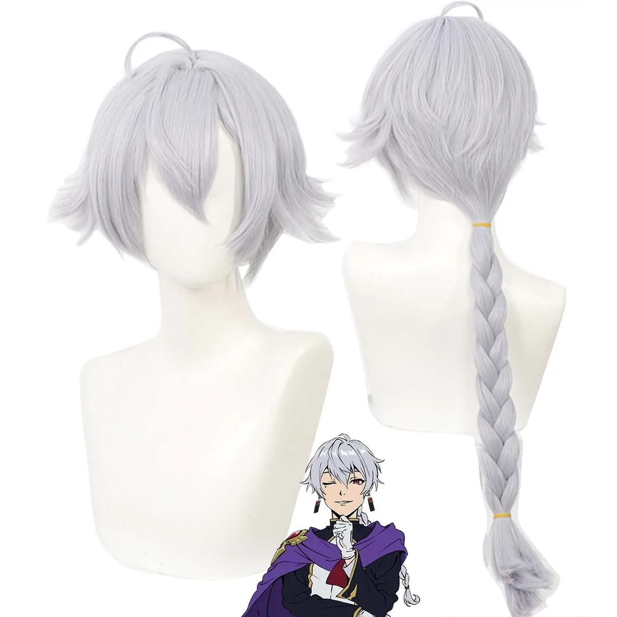 Men Anime Sentence The Brave To Punishment Cosplay Benetim Leo's Long Braid Heat Resistant Synthetic Hair Wigs