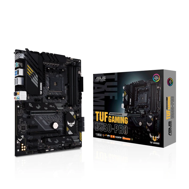 

ASUS TUF GAMING B550-PRO AMD B550 (Ryzen AM4) ATX Gaming Motherboard With PCIe 4.0 Dual M.2 14 DrMOS Power Stages 2.5Gb Port