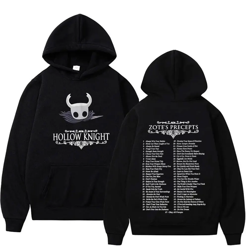 

Game Hollow Knight Double Sided Print Hoodie Men Women Fashion Oversized Pullover Hoodies Male Vintage Casual Fleece Sweatshirt