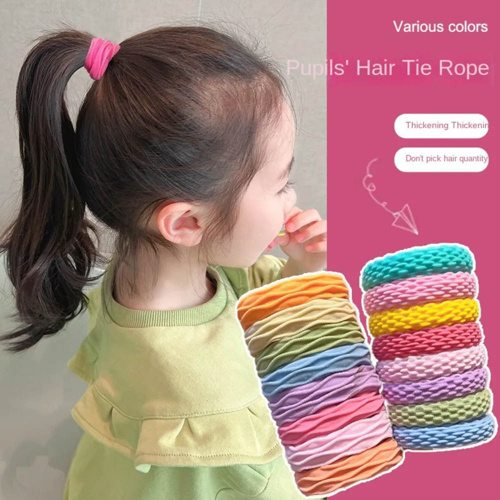 

24PCS Seamless Basic Hair Rope Set Candy Color Elastic Rubber Band Ponytail Holder Korean Style Colorful Hair Scrunchies Kids
