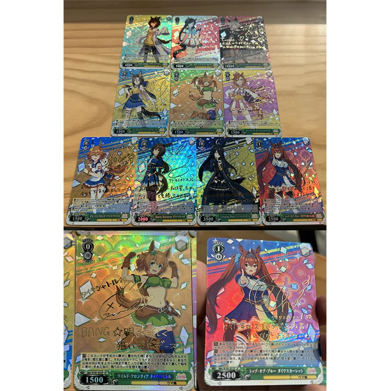 10PCS Anime New WS Pretty Derby Season Beautiful Girl Collection Card Refractive Color Flash Gold Card Childrens holiday gifts