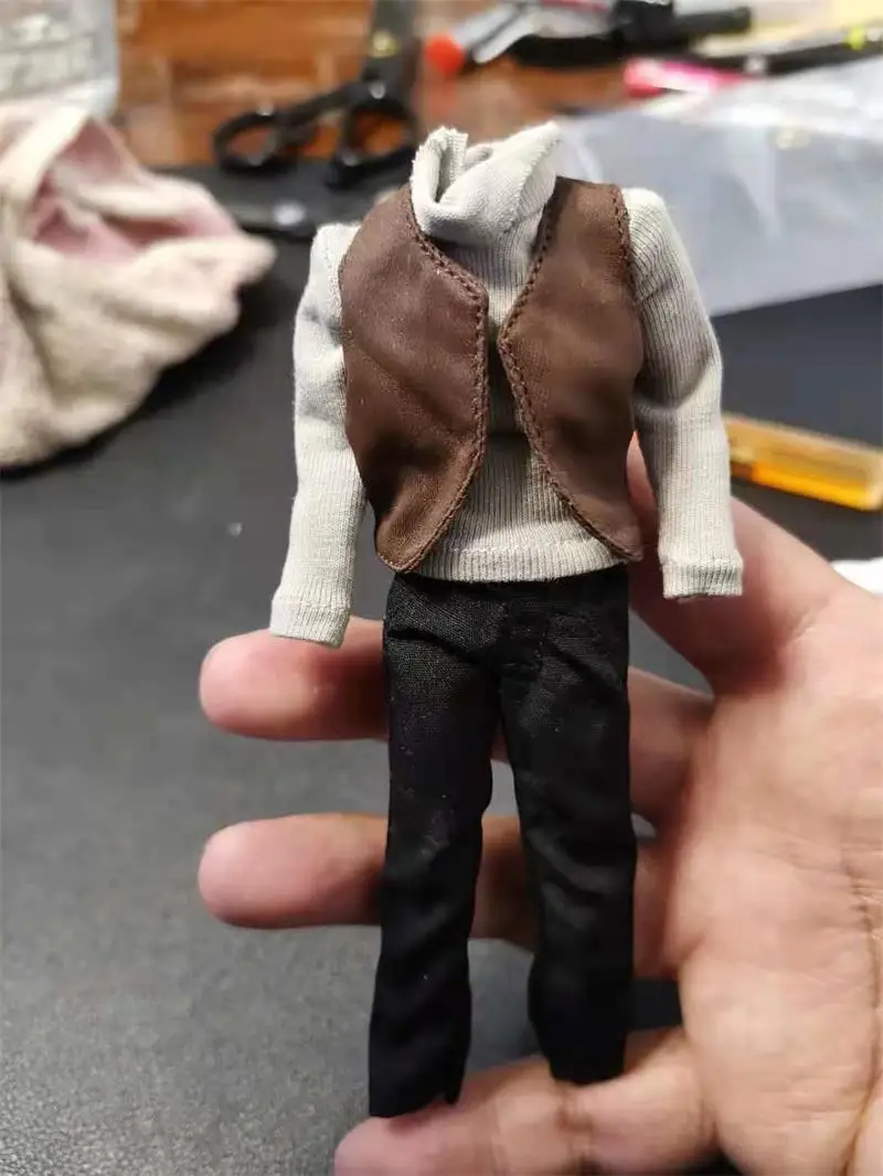 1/12th Fashion Long Overcoat Vest Fashionable Pant No Body Model For 6inch Mezco SHF Body Action