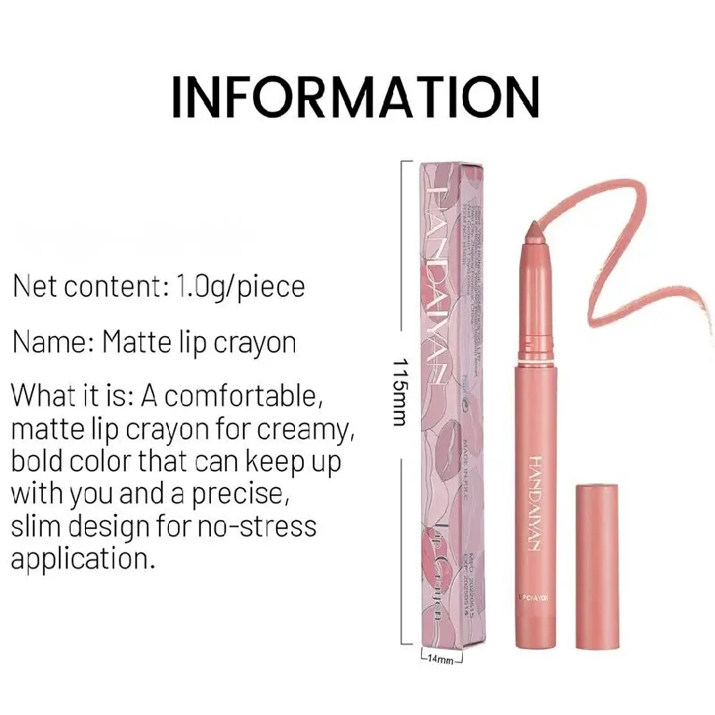 12色の防水性と長持ちするマットリップライナー、ナチュラル、簡単に着色、汚れにくく、耐久性があり、毎日のメイクに最適