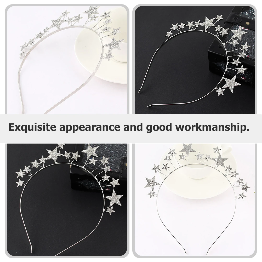 

Sparkly Rhinestone Star Hairband For Women Bridal Wedding Party Cosplay Costume Decoration Headbands Accessories