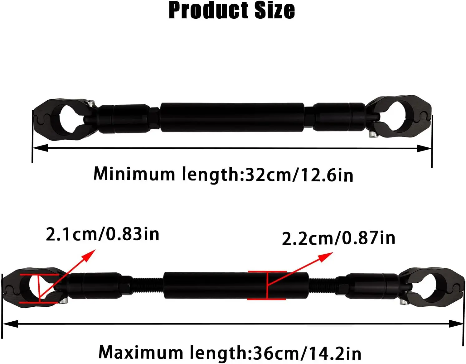 オートバイバランス、バイクハンドル22mmアルミ合金オートバイバランスハンドルバークロスバーモトクロスハンドル(グレー)