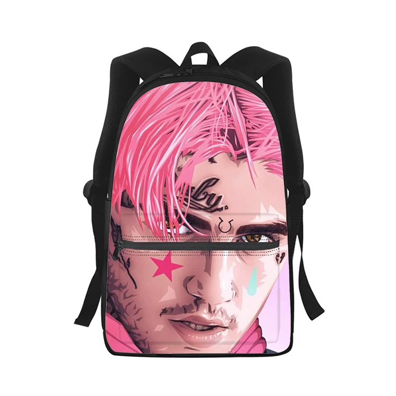 Lil Peep Rapper uomo donna zaino stampa 3D borsa da scuola per studenti di moda zaino per Laptop borsa a tracolla da viaggio per bambini