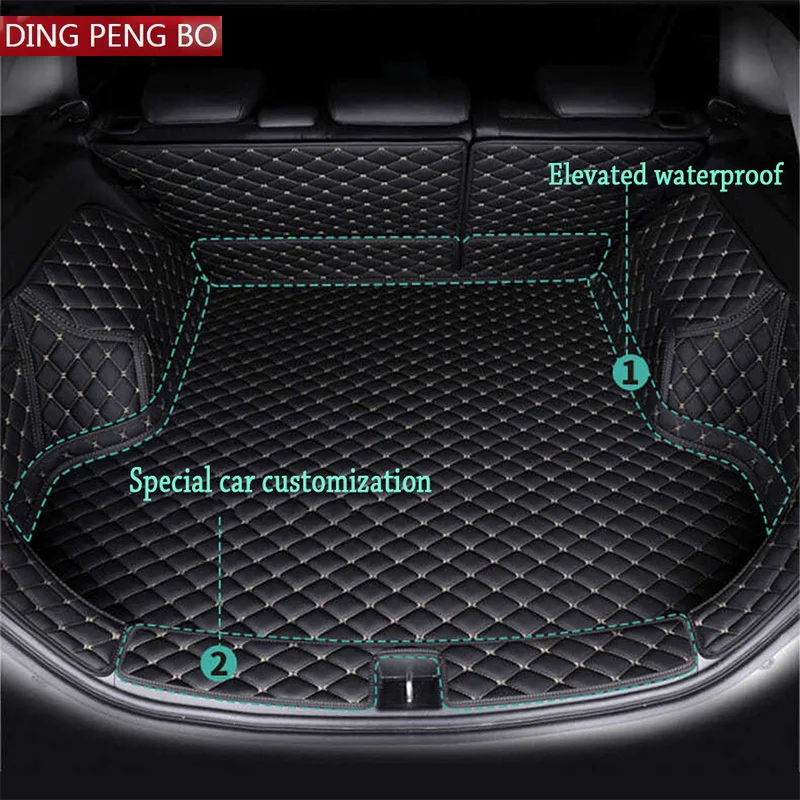 leather car trunk mat for hyundai tucson 2015 2016 2017 2018 2019 2020 suv cargo liner accessories interior boot