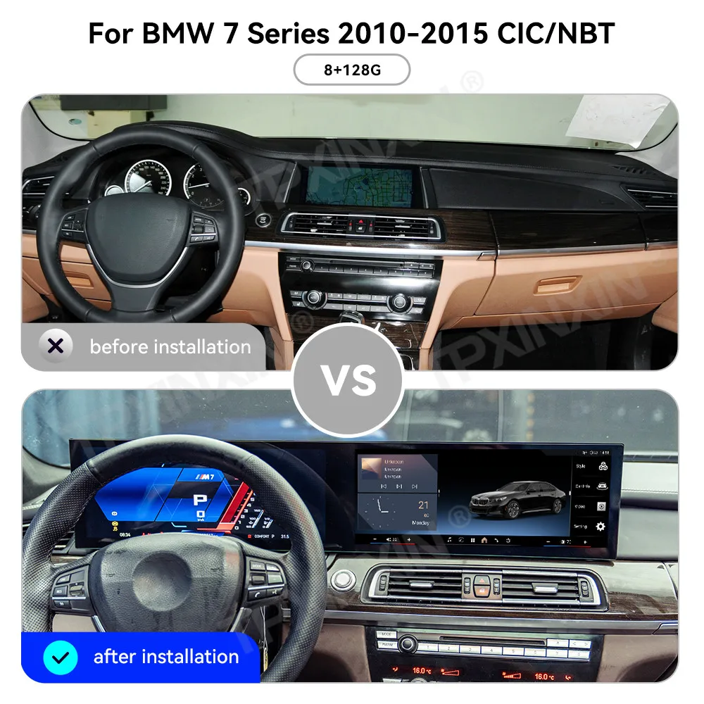 LHD RHD Car Stereo 15.8In For BMW 7 Series F01 F02 2010~2015 Non-destructive installation Digital Performance Display Dashboard