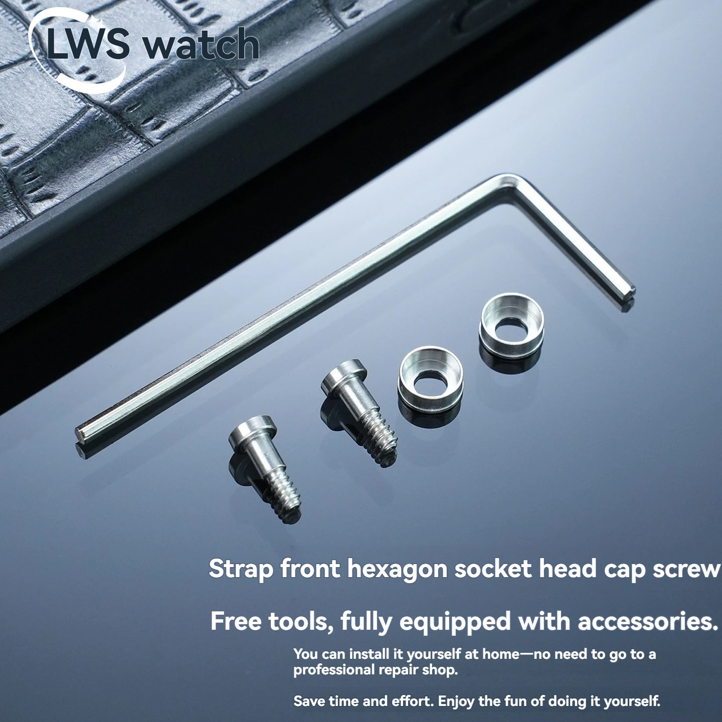 

Hex screw on the front of the strap with a flathead screw on the bottom – For Casio GN-1000 Marine Series accessories