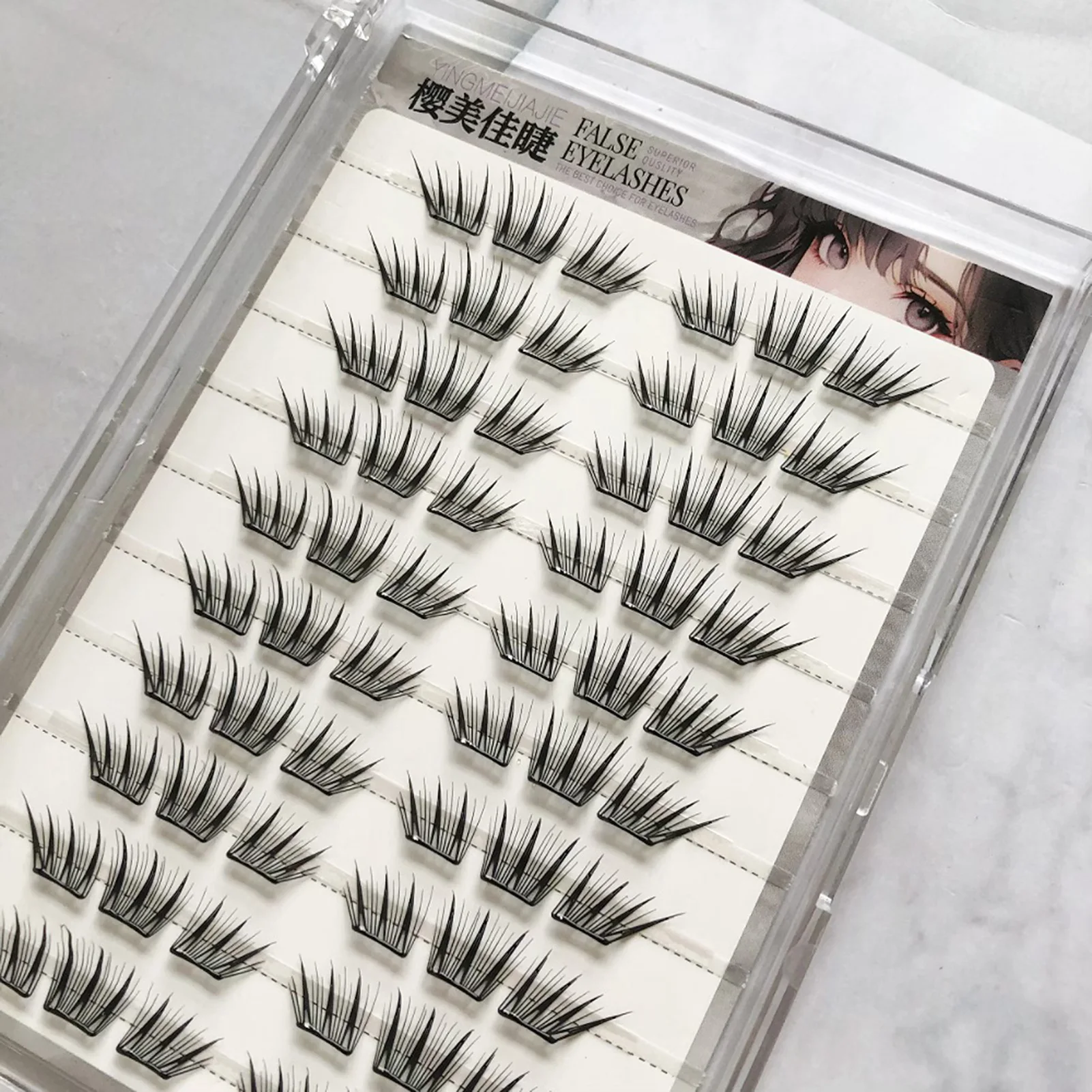 Fashion Daily False Eyelashes extenstions Mixed 9-13mm Lengths C Curl Volume Fiber Lashes cosplay makeup salon