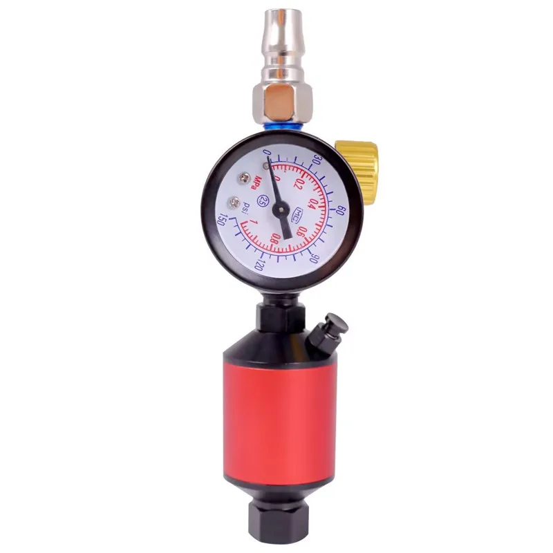 Air Regulator with Air Filter Spray Gun Air Regulator Gauge Air Spray In-Line Water Trap Filter Tools JP/EU/US Adapter Pneumatic