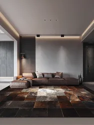 Luxury Handmade Cowhide Plaid Genuine Cow Hide Rug for Living Room , Natural Real Cow Skin Bedroom Home Decoration Office Mat