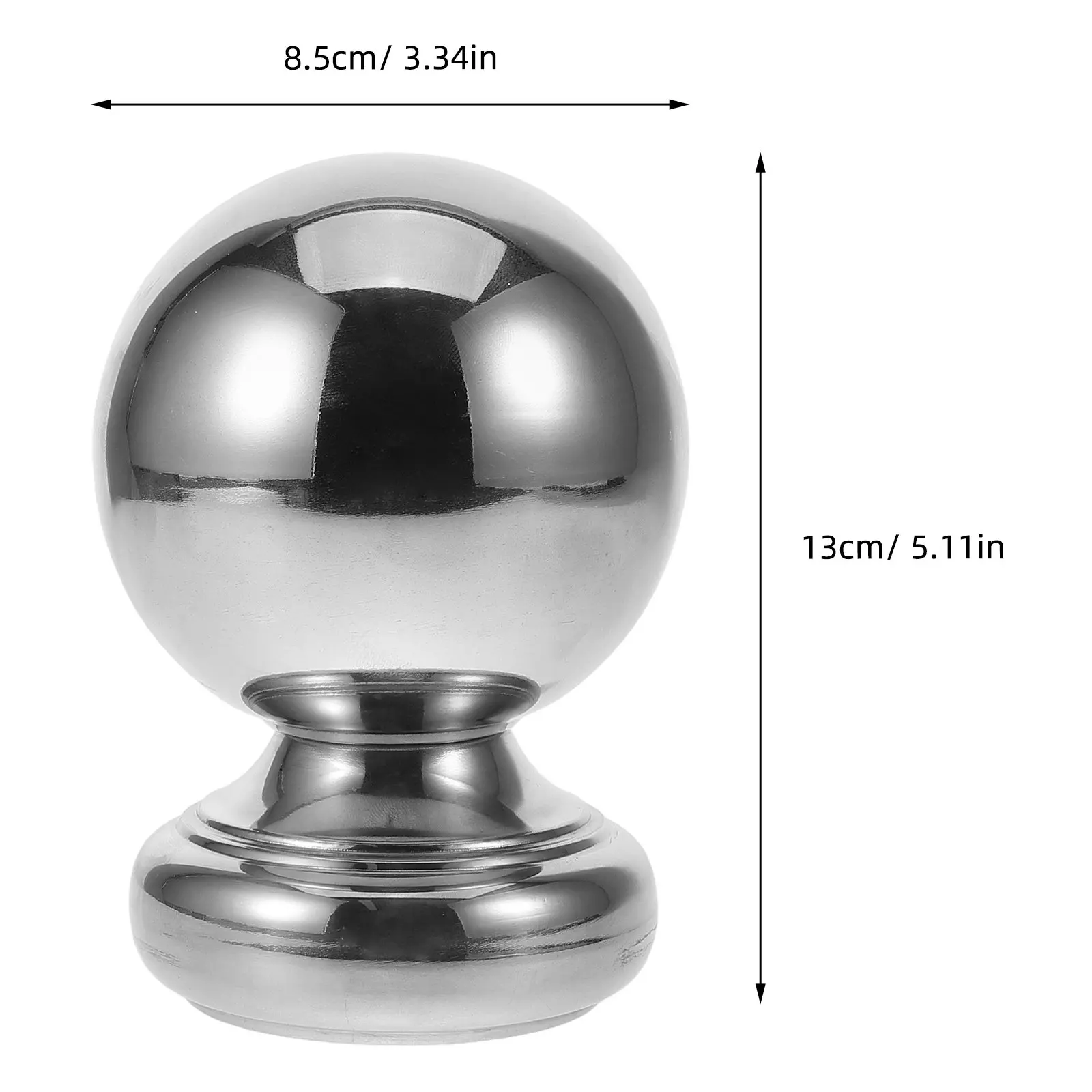 Stainless Steel Handrail Ball Round Design Lightweight Easy Install Stair Railing Finial Safe Grip Banister Handrail Balls