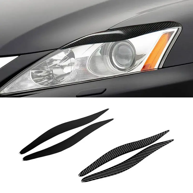 

Для Lexus IS250 IS300 2006 2007 2008 2009 2010 2011 2012 Стайлинг автомобиля внешняя передняя фара отделка бровей наклейка на веко крышка