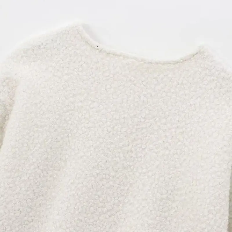 عارضة Faionable فرو الضأن تقسم Jaet المرأة ort ملابس خارجية الخريف الشتاء جديد وصول الشارع Sle ألياف البوليستر #4