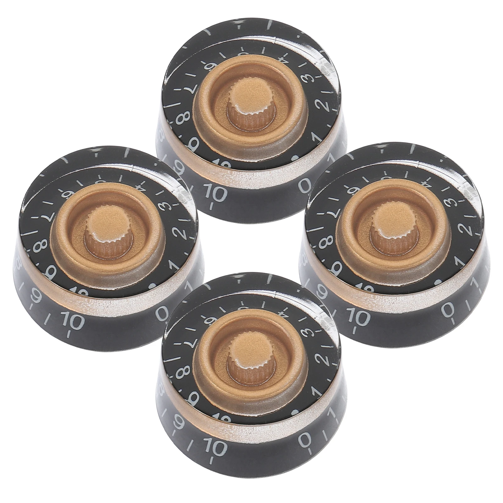 

4 Pcs Electric Guitar 4-piece Set Perfect Condition Knobs Volume Pointer Round White Word Control Pleasant Color
