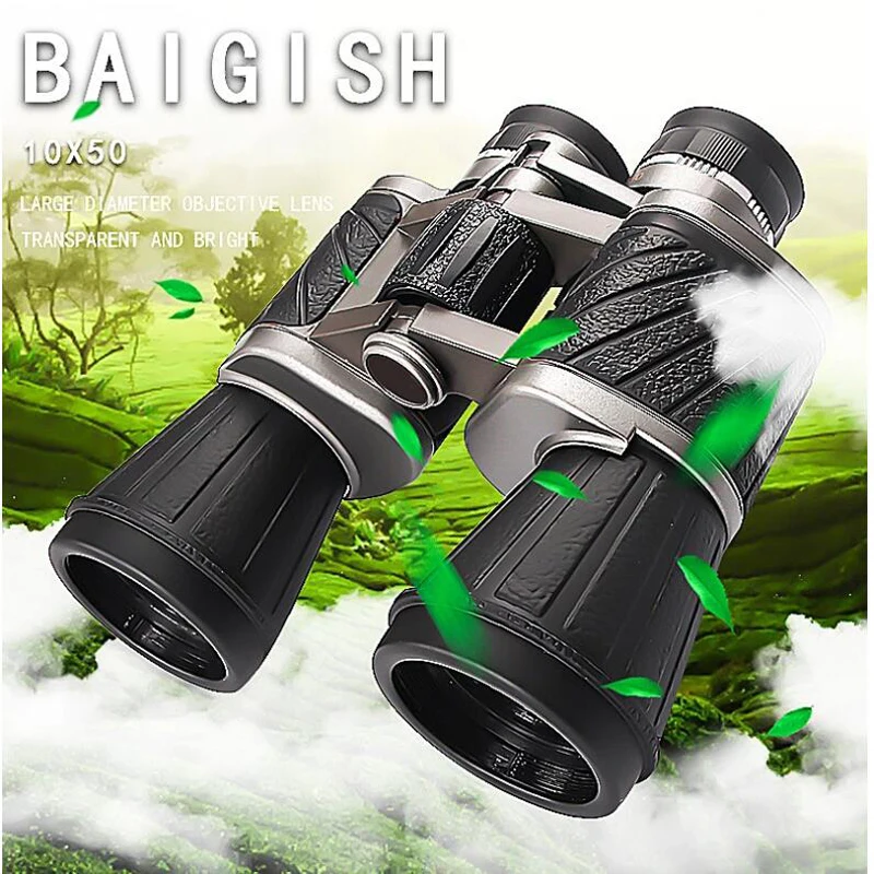 Baigish Russian 10x50 Binoculars Powerful Military Lightweight Telescope HD Professional Waterproof for Hunting Bird Watching