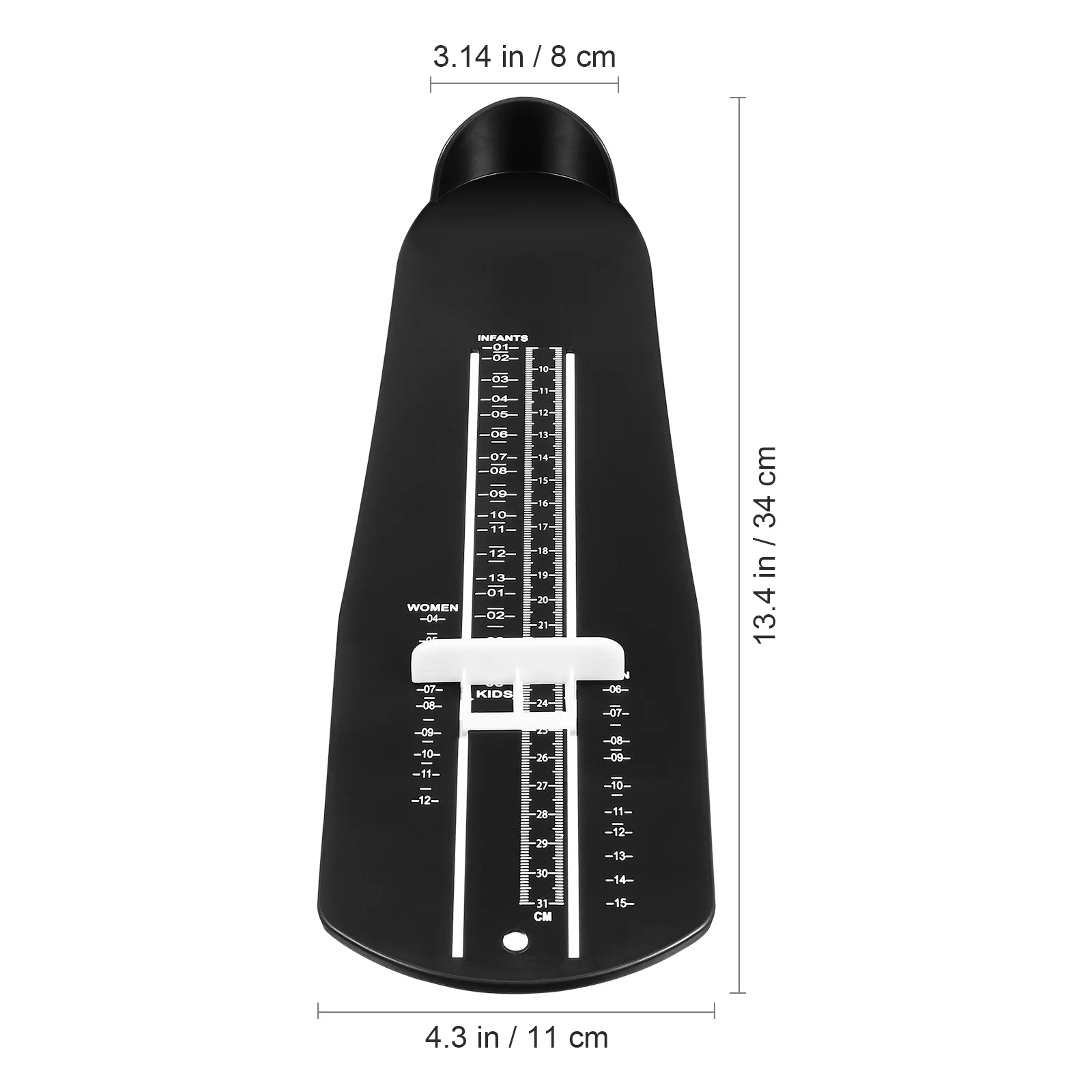 Large Foot Measuring Device Man Shoe Width Measure 38x10cm Plastic for Adults Length Gauge