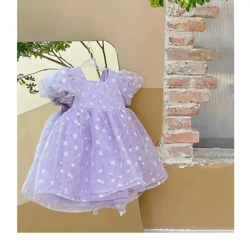 

Princess Mesh Puffy Dress for Baby Girls New Summer Fashion Children's Clothing Baby Girl's Dress 2026