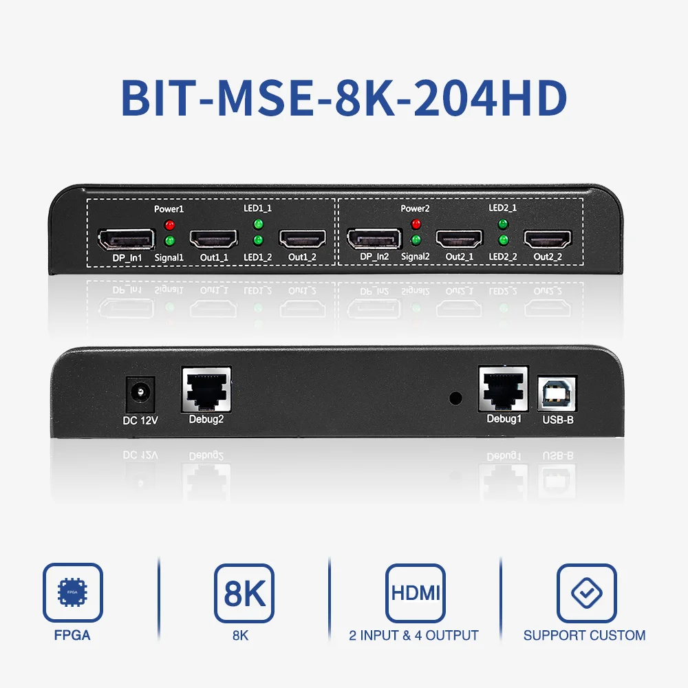 BIT-MSE-8K-204HD Industrial High-Performance Ultra Clear Processor Multi-Desktop Multi-Channel 2xDP Input 4xHDMI Output