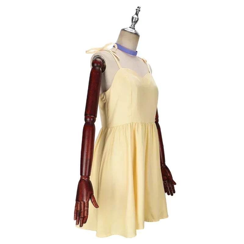 أزياء الهالوين لعام 2025 أزياء أنيمي Asuka Langley Soryu pour femmes ، رداء jaune à enfiler ، vêtements d'mente à