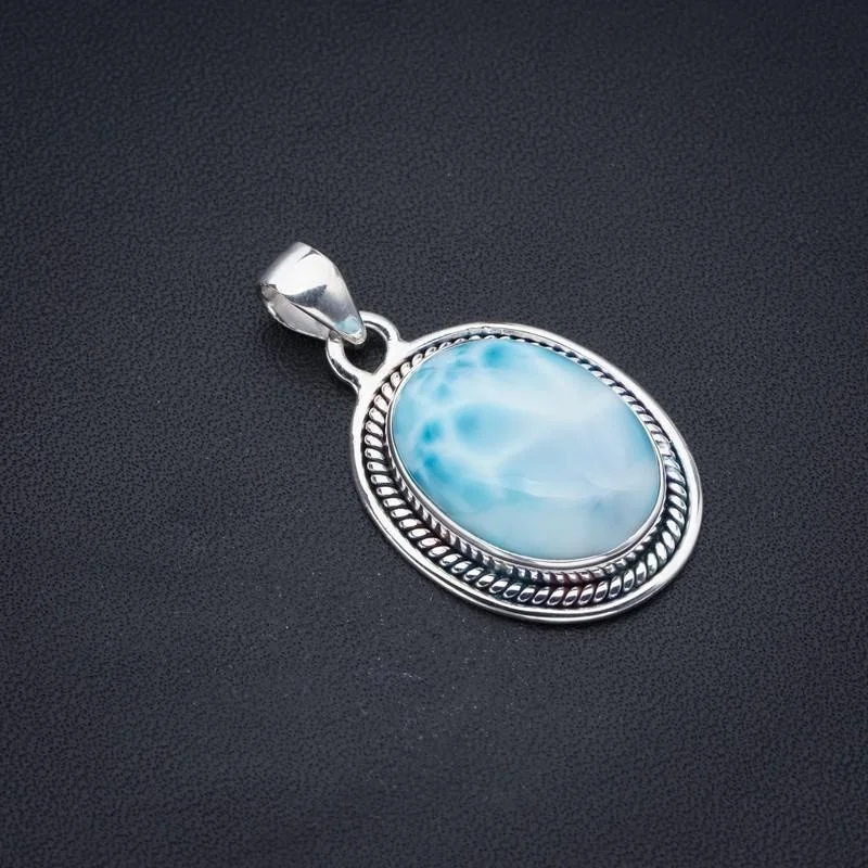 

StarGems Larimar Handmade 925 Sterling Silver Pendant 1.5" F3329