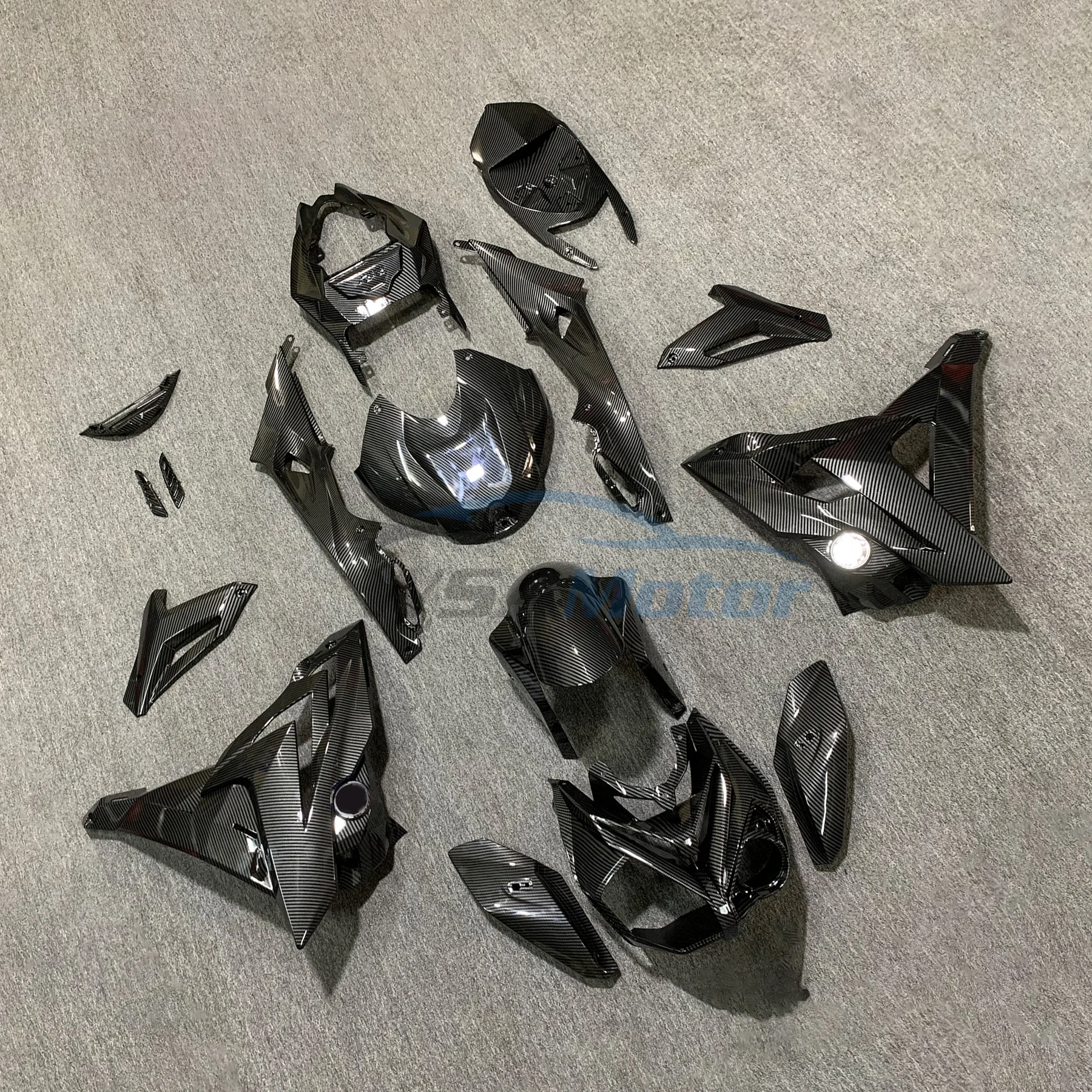 For BMW S1000R 2015 2016 2017 Full Carbon Painted LOOK Side Panels Tank Cover Bell Pan Front Fairing Kit Parts Motorcycle Access