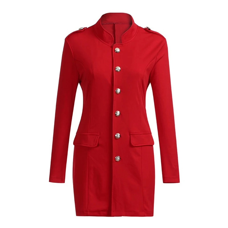 Women Casual Single Breasted Pocket Women Long Jackets Elegant Long Sleeve Blazer Outerwear 2024 New Autumn Winter Suit Blazer
