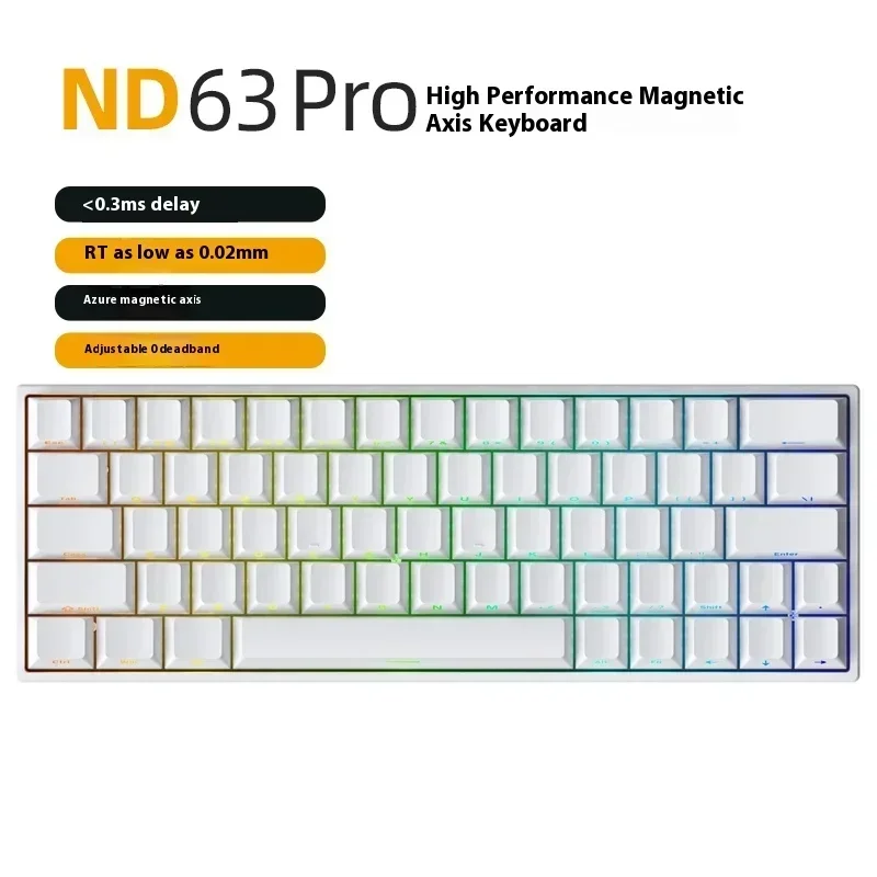 Imagem -06 - Irok Nd63 Pro Interruptor Magnético Teclados Mecânicos Jogos Hot Swap Rgb Gamer Teclado com Fio pc Presente para Escritório de Jogos Personalizado