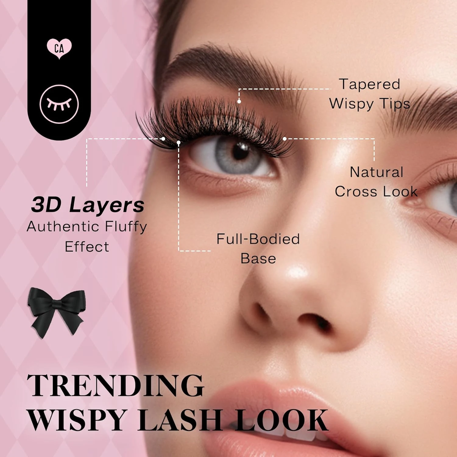 ​10 Pairs Half Lashes - Lightweight & Undetectable, Flexible Band for All Eye Shapes, Premium Fibers No Shedding Beginner Friend