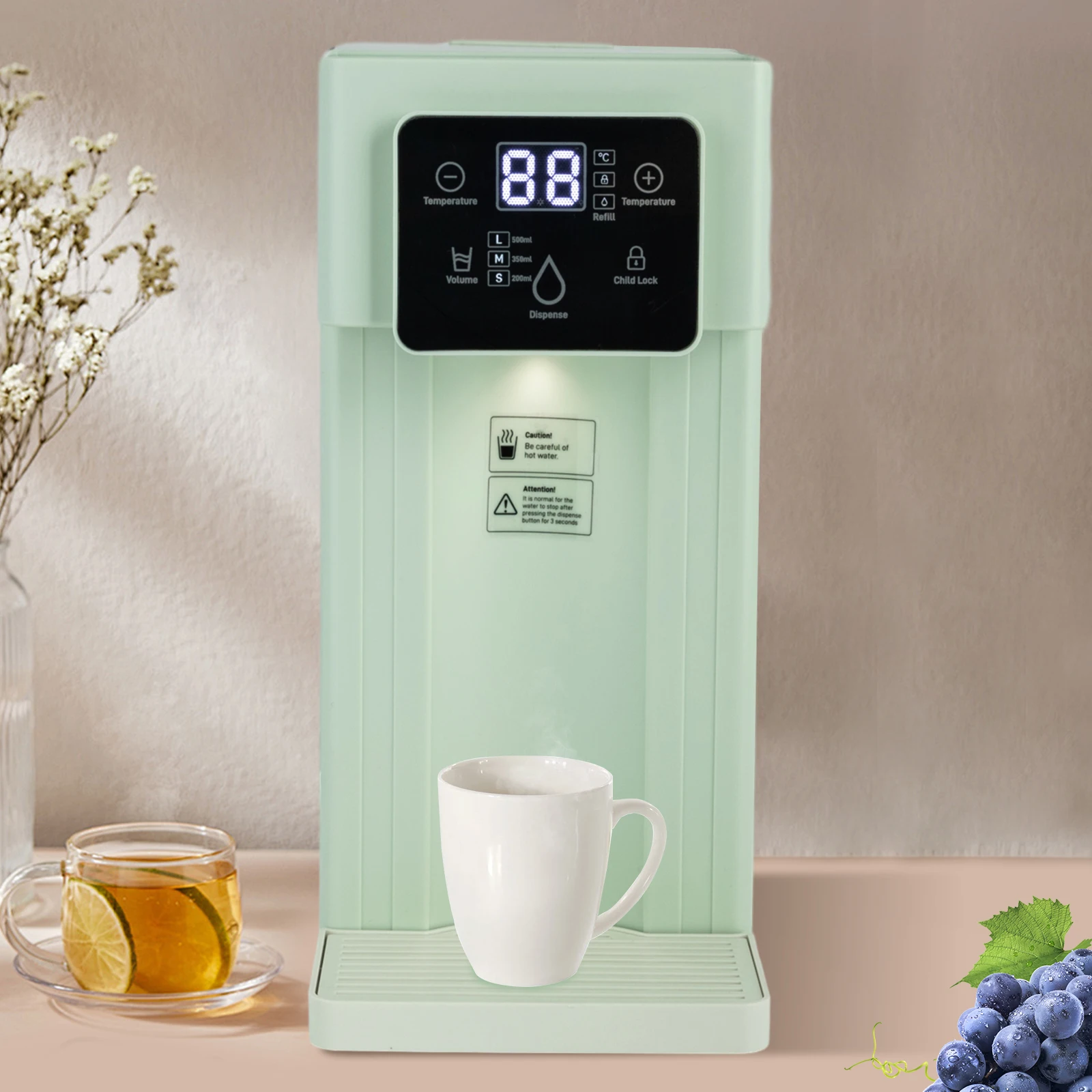

1500W Instant Hot Water Dispenser, Water Filter Dispenser, 3L Super Large Water Tank w/ Smart Touch Screen