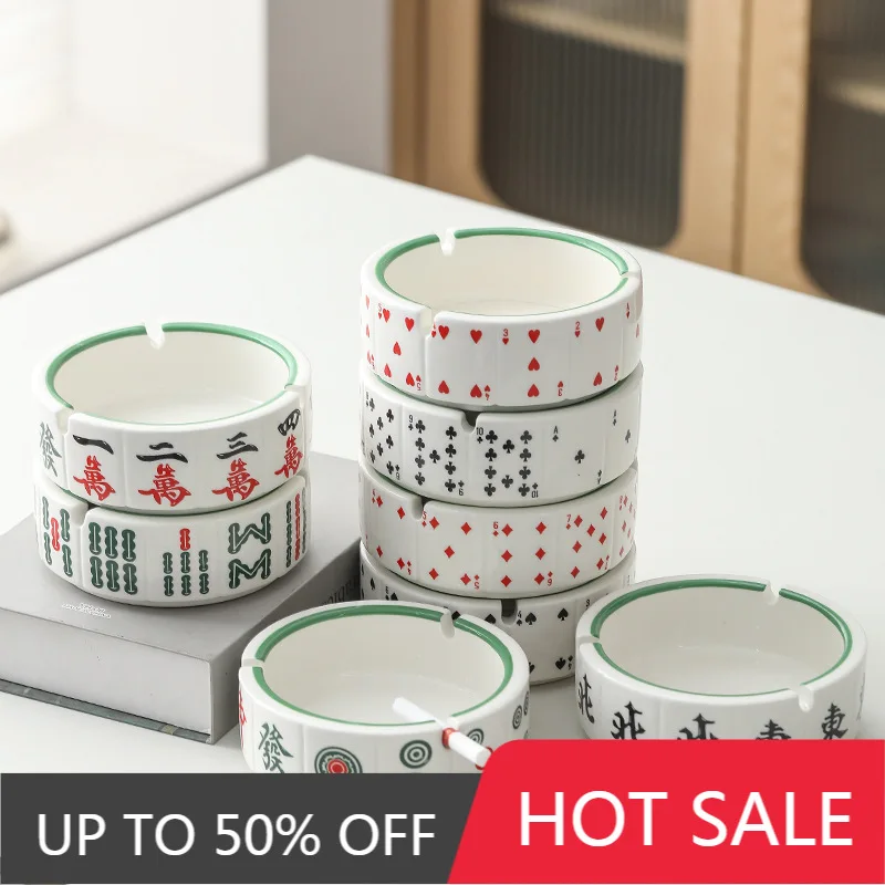 creative-round-mahjong-and-poker-pattern-ceramic-ashtray-home-living-room-office-artistic-game-room-ashtray-home-decoration-gift