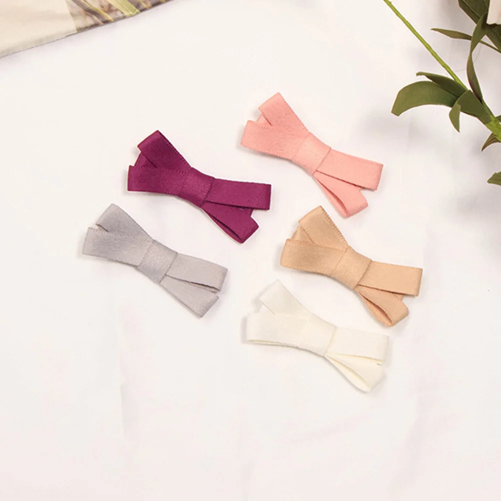 

10pcs Cotton Linen Plated Hair Clips for Kids Infant Bowknot Clamps Durable Safe Bow Decor Headwear Easy Wear Practical