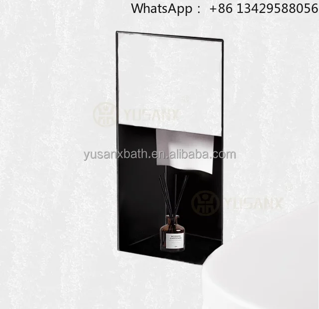 Modern Concealed Hidden 304 Stainless Steel Recessed Wall Mounted Tissue Toilet Paper Towel Holder Niche