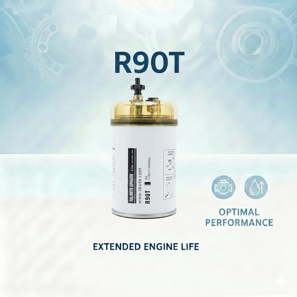R90P R90T oil-water separator compatible with Foton Aoling CTS Cummins 3.8 Euro 5 diesel filter sediment cup