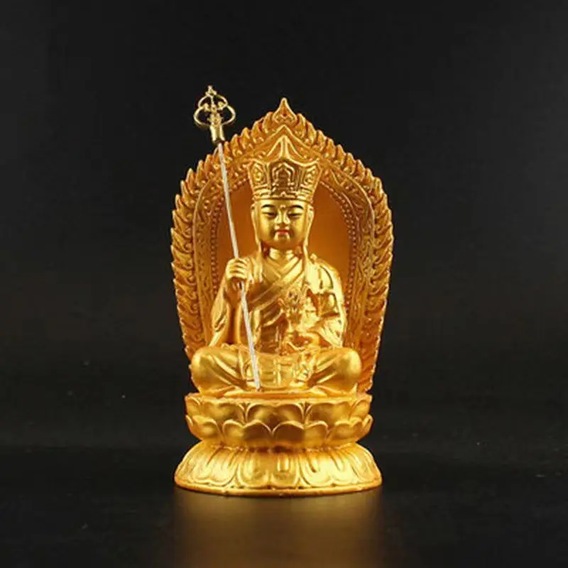 

Jizo Bodhisattva Statue God Resin Sand Gold Jizo Bodhisattva Statue Car Carrying Buddha Home Offerings Body Protecting Pie