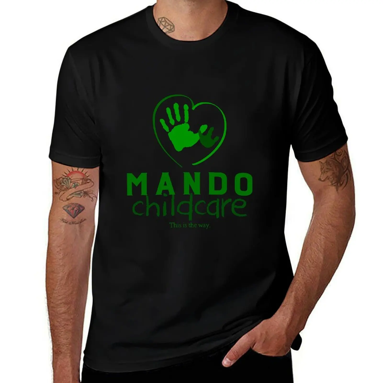 

Mando Childcare T-Shirt t shirts for man cotton t shirts for man graphic vintage anime t shirts oversize T-Shirt