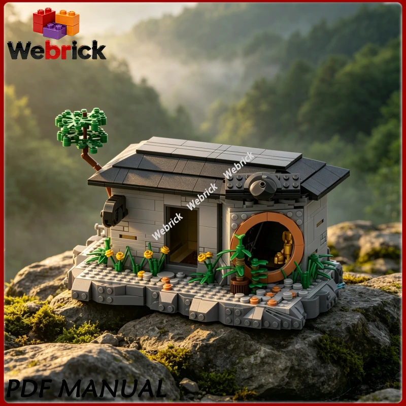 Ancient Oriental Scene Building Blocks Eastern Warrior Training Courtyard MOC, Classic Chinese Martial Arts Yard Layout 980PCS